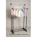 Chrome Double-Rod Extendable Garment Drying Clothes Hanger Rack (CJ-B1029)